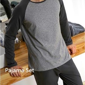 DAVID ARCHY Men's stretchy Cotton, Long Sleeve Top & Bottom Pajama Lounge Set